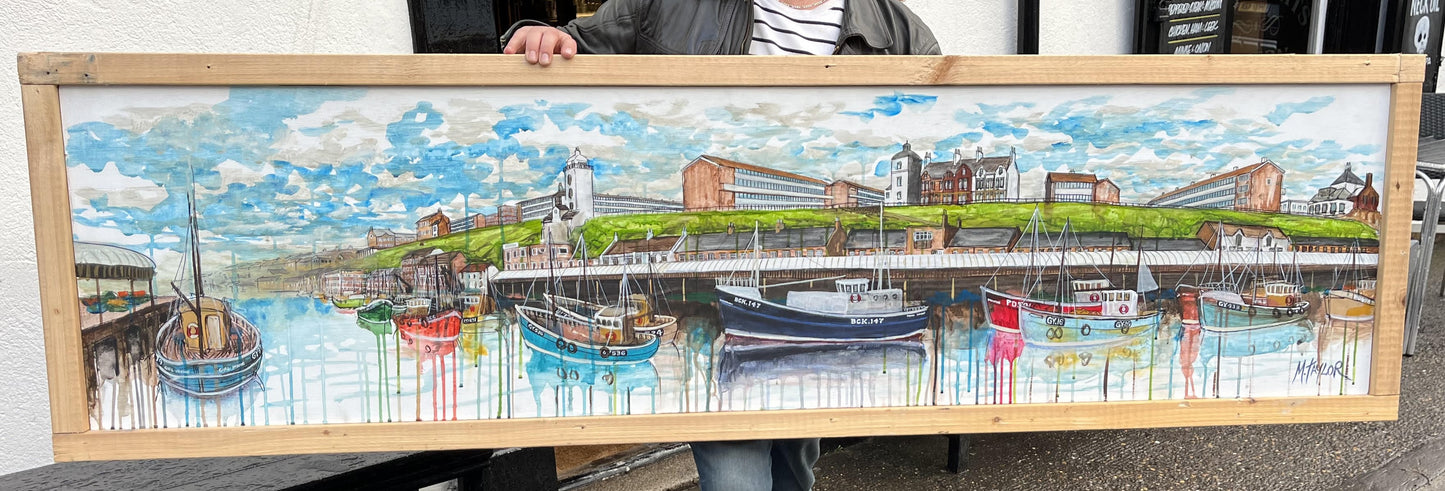 North Shields Fish Quay 1970s - Original Painting