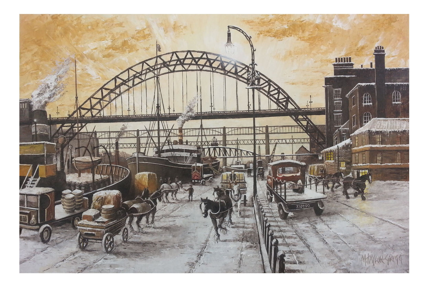 Old Tyne Bridge in the Snow - Limited Edition Print